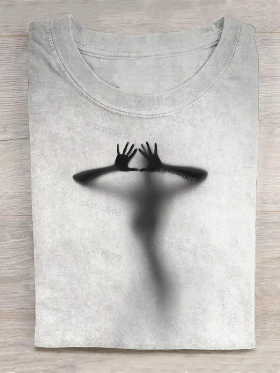 Eagerlys Girl Lying on The Glass T-shirt Eagerlys