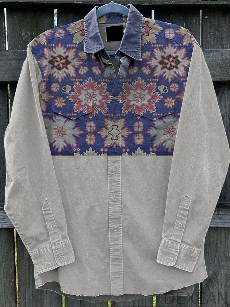 Men's Western Cowboy Buttons Shirt