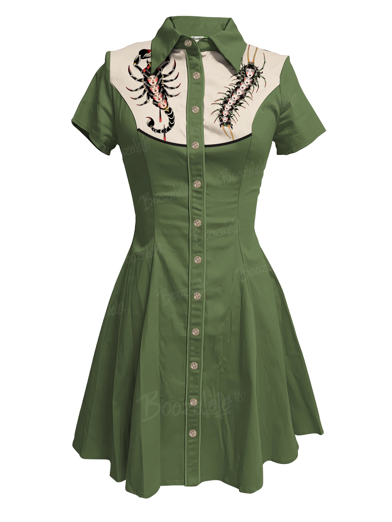 Western Scorpion Centipede Girl - 100% Cotton Dress