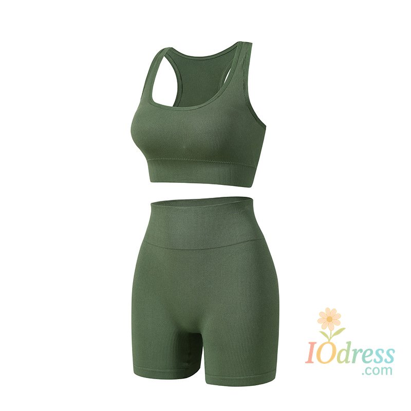 IO Dress 1Set Womens Underwear Set Wireless Lingerie Panties Bra Female Sexy Seamless Tank Crop Top Lady Sports Fitness Yoga Clothing Set