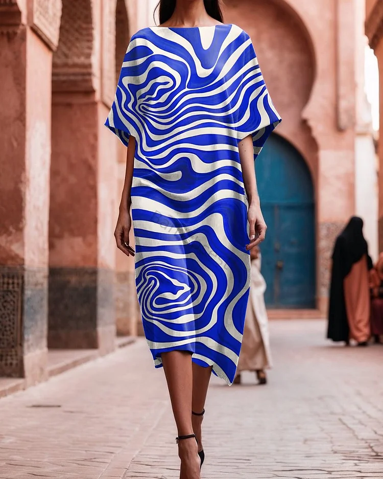 Women's Elegant Printed Loose Dress