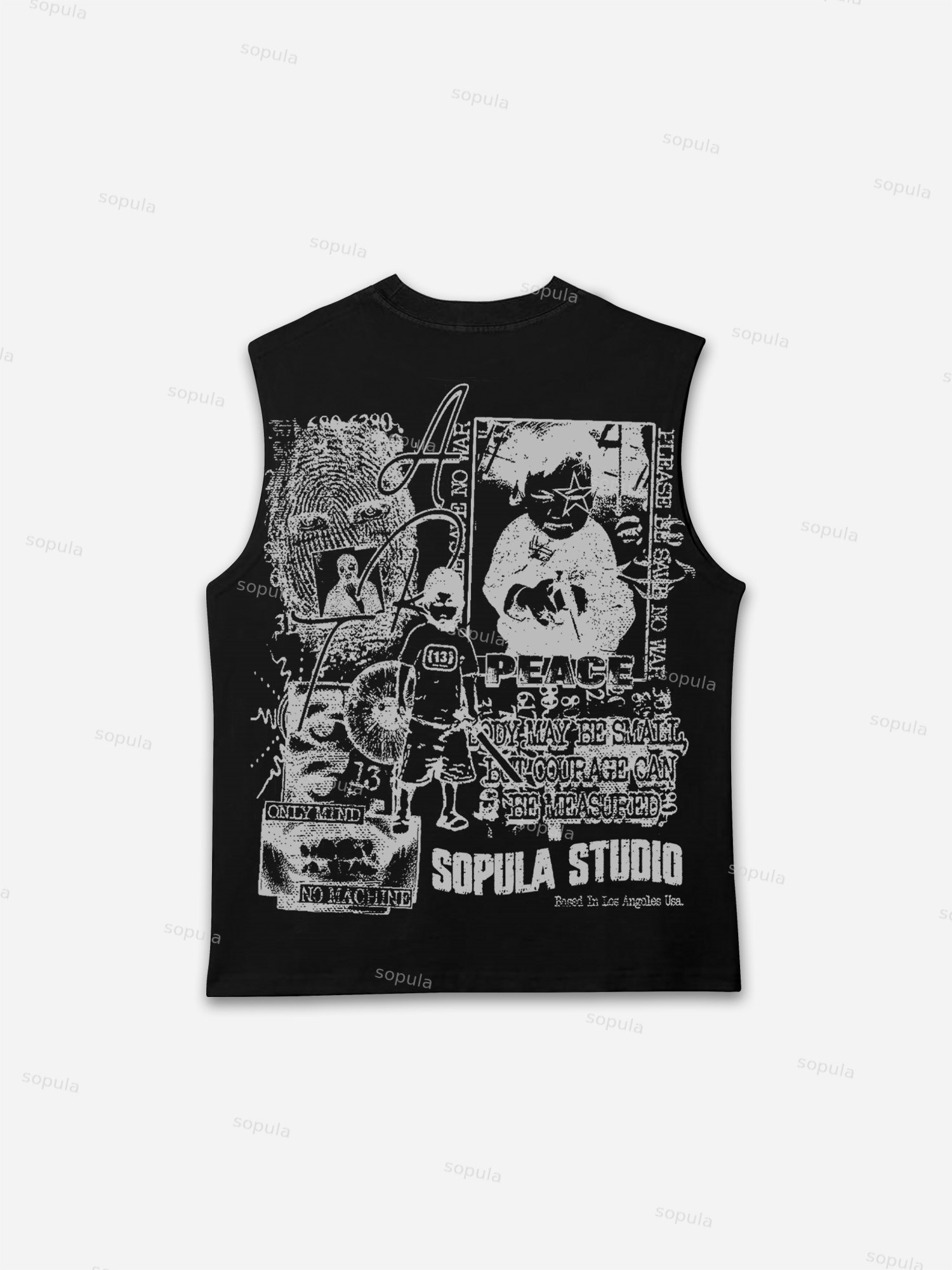 Peace Courage Can Be Measured Graphic Tank Top