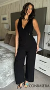 Myla Black Sleeveless Jumpsuit