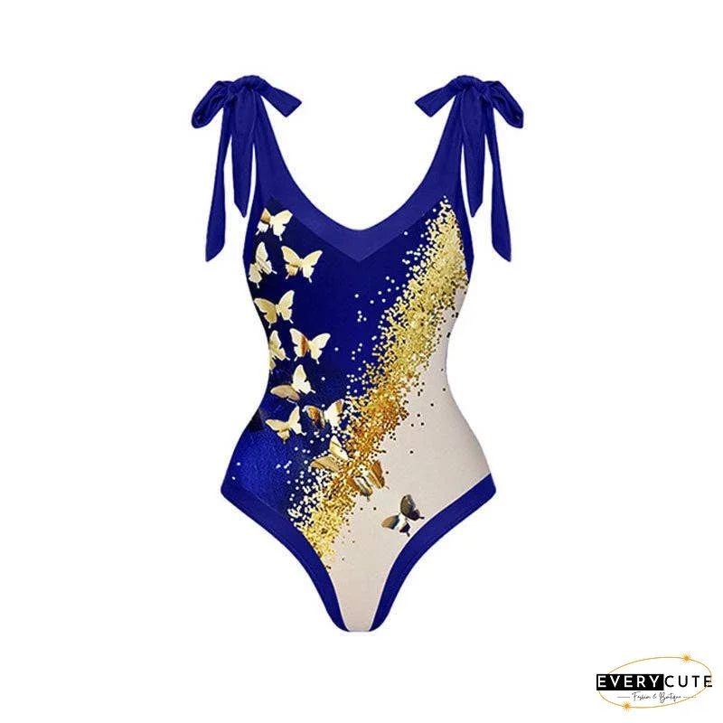 Ladies Strape Shoulder Print One Piece Swimwear SKSW40080T