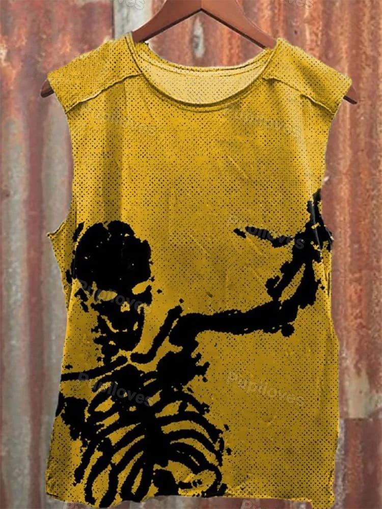 Pupiloves Pupiloves Mechanical Skeleton Art Unisex Tank Top