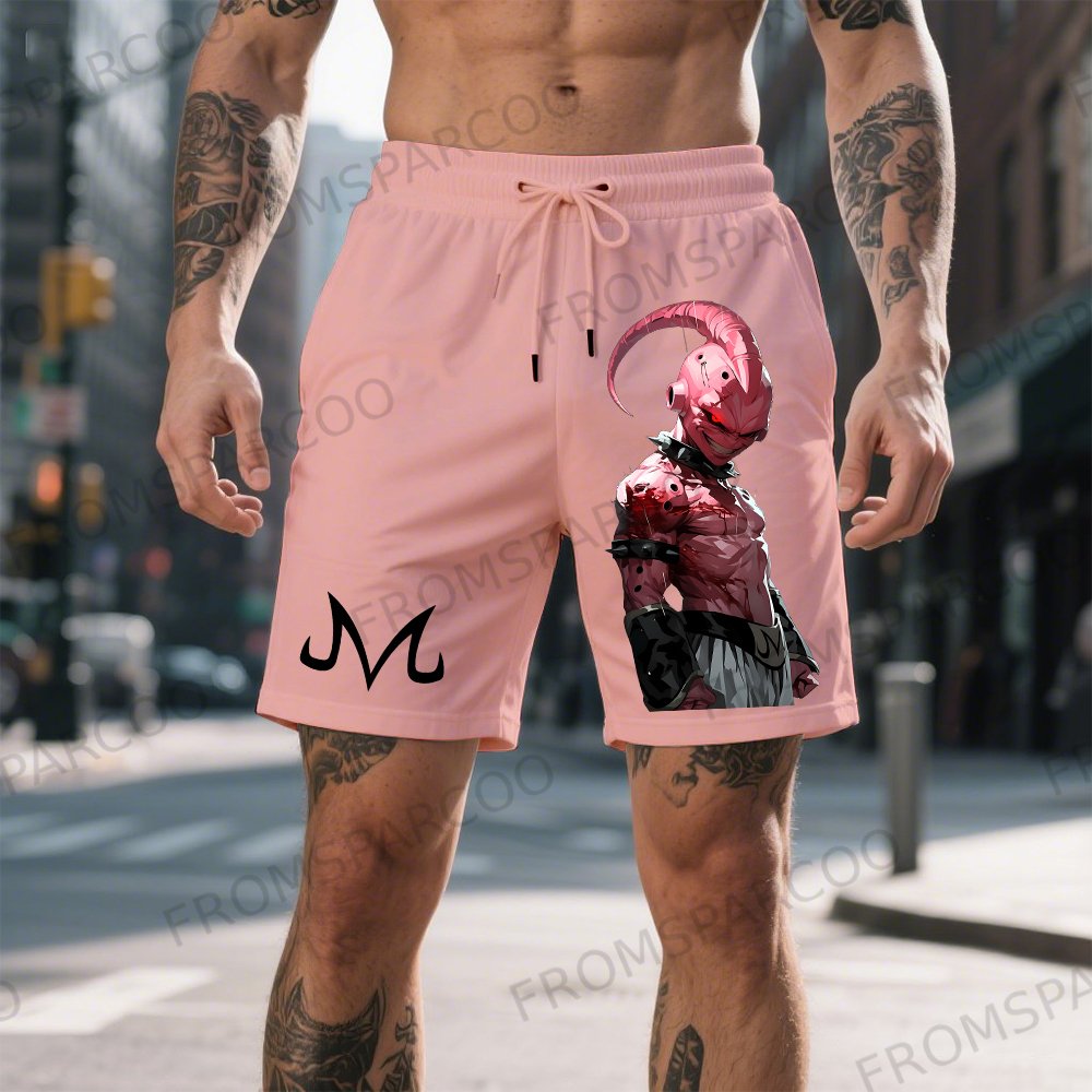 Men's Casual Cotton Dragon Ball Anime Printed Shorts