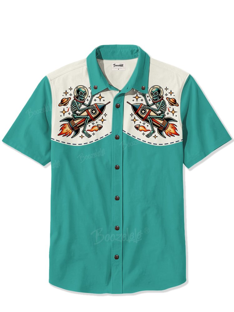 Riding a rocket back to outer space - 100% Cotton Shirt