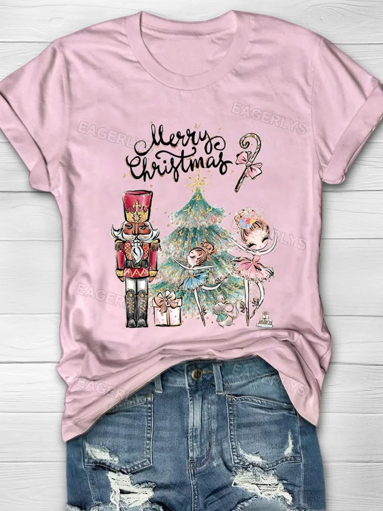 Eagerlys Merry Christmas Dancing Lady T-shirt Eagerlys