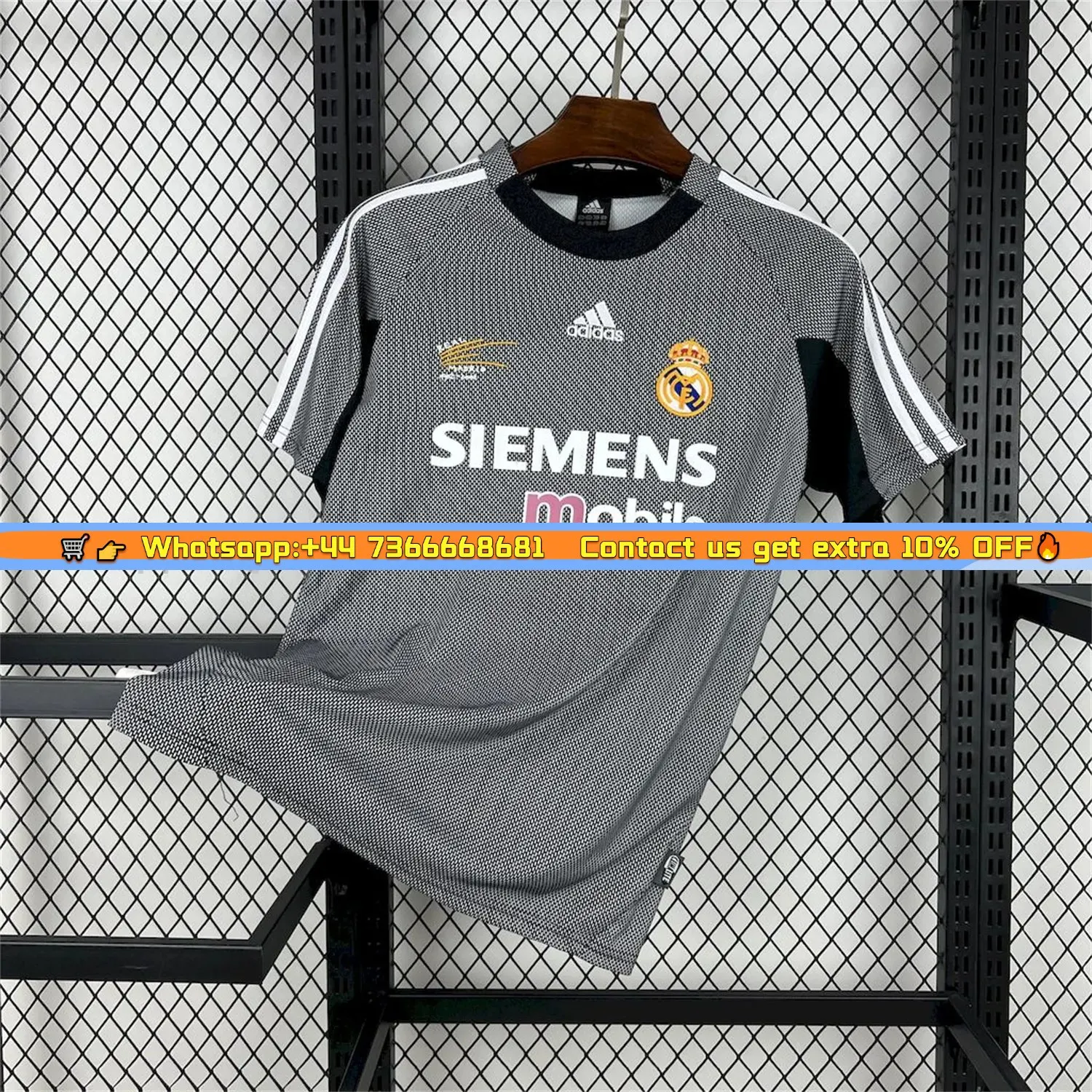 Retro Real Madrid 2002-03 Grey Goalkeeper Jersey