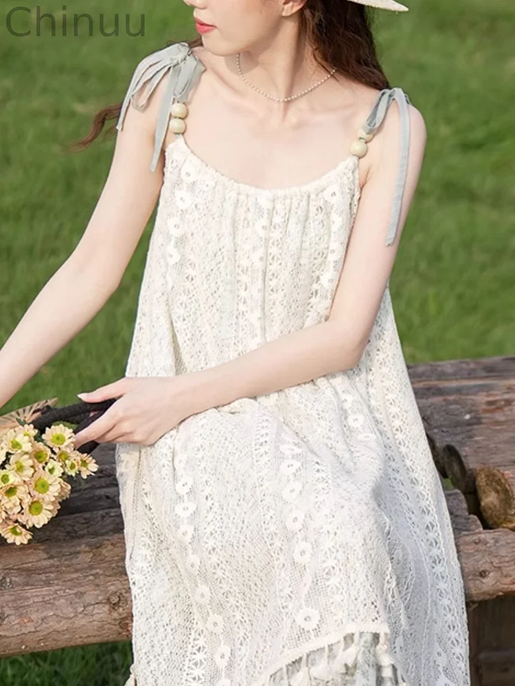 Tassel Suspender Floral Dress