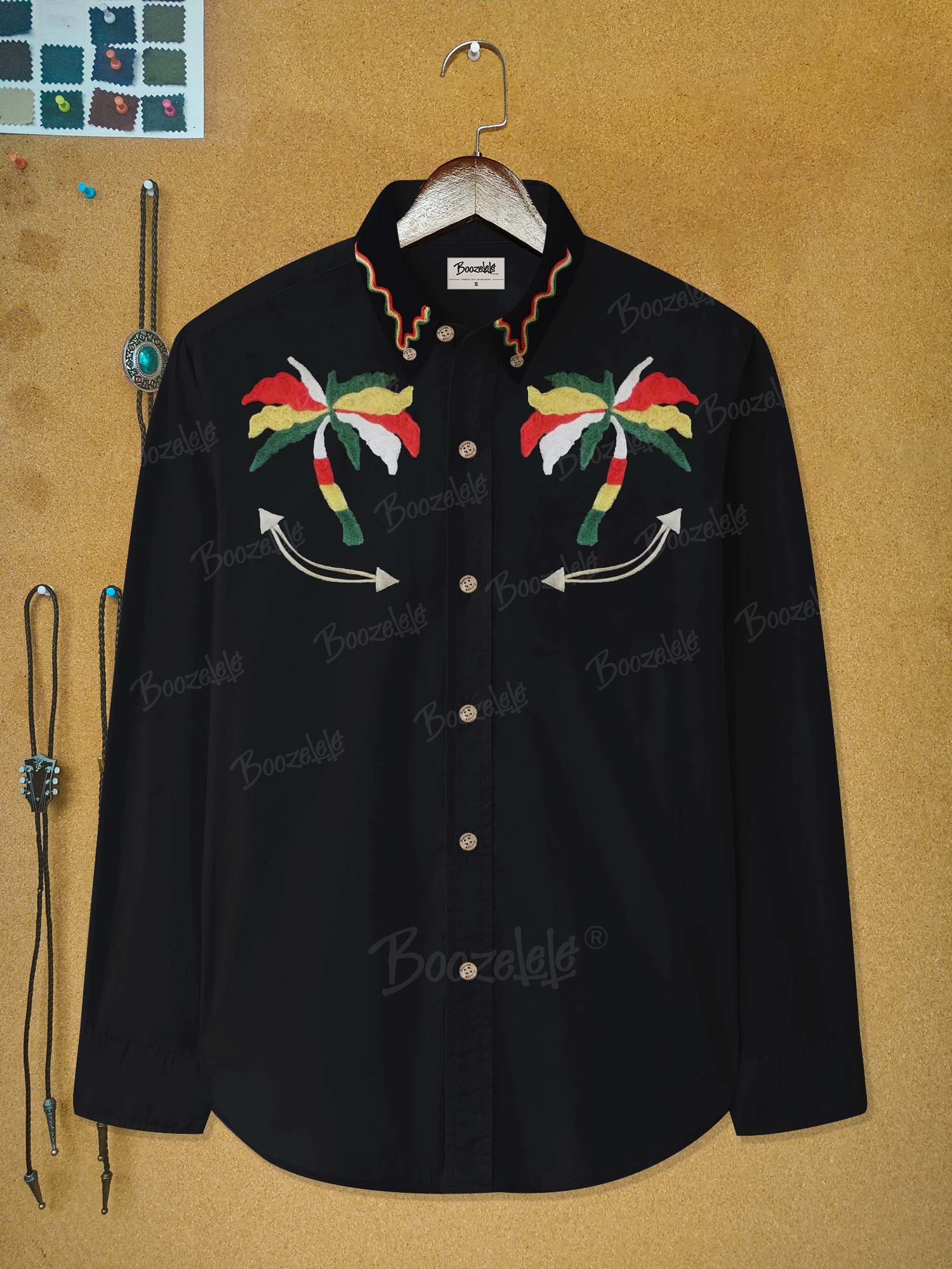 Colorful Coconut Trees - 100% Cotton Long Sleeves Shirt