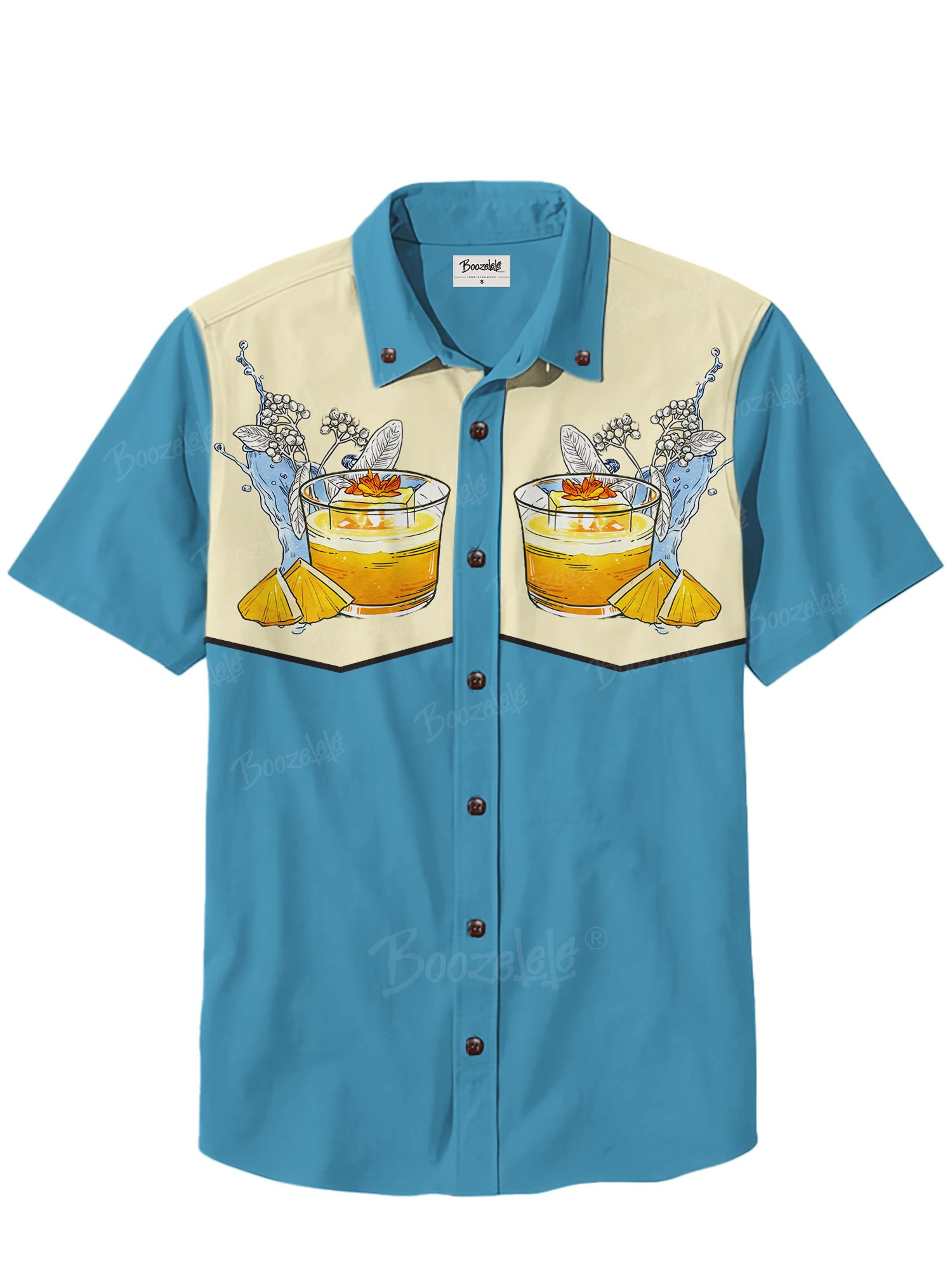 Cocktail Party - Pineapple Wine- 100% Cotton Shirt