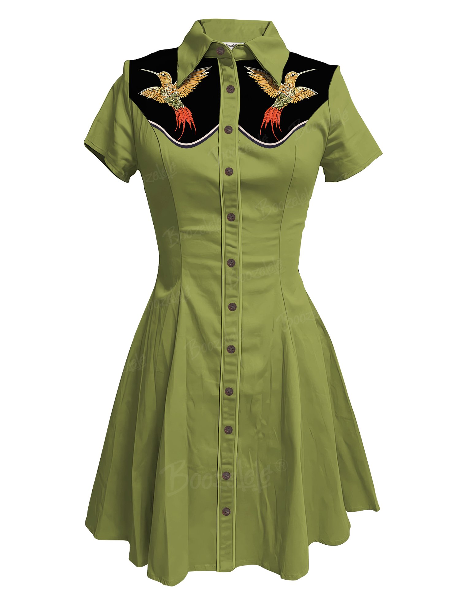 Retro Bird - 100% Cotton Dress