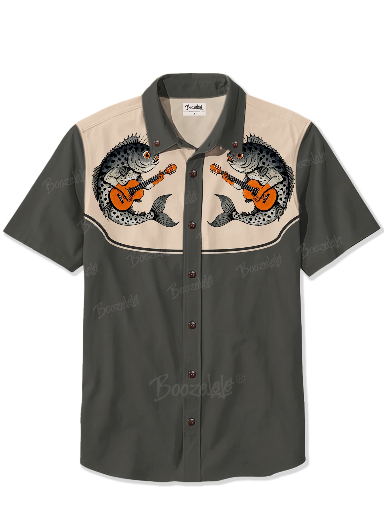 Fish Playing Guitar  - 100% Cotton Shirt