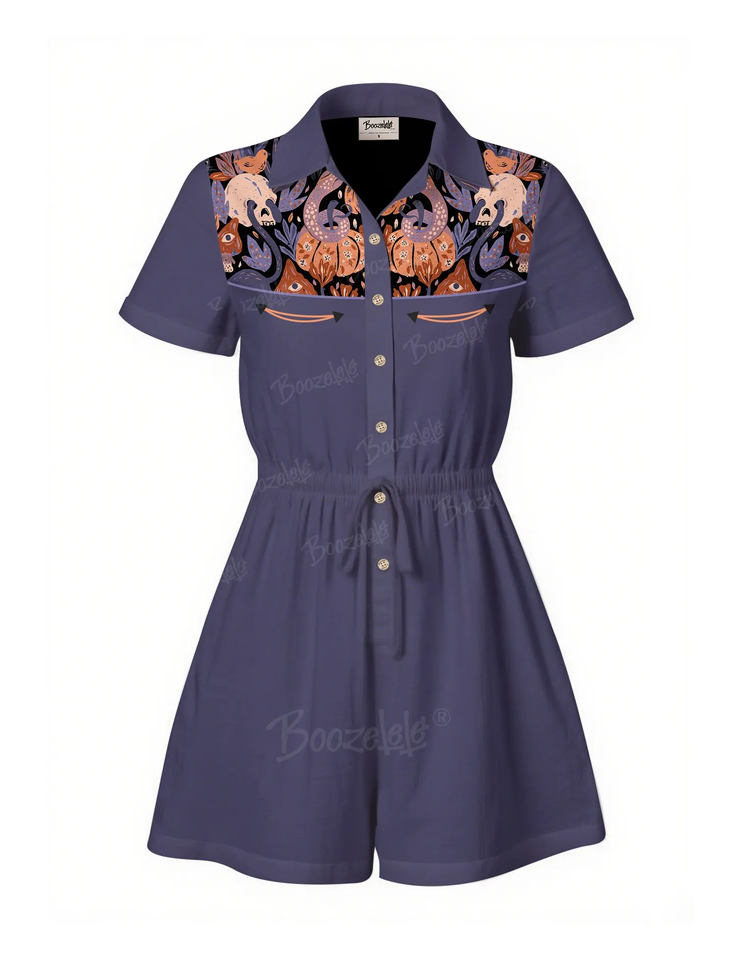 【Samira AhmadianZadeh X Boozelele】Cottagecore Halloween - 100% Cotton Pocket Jumpsuit