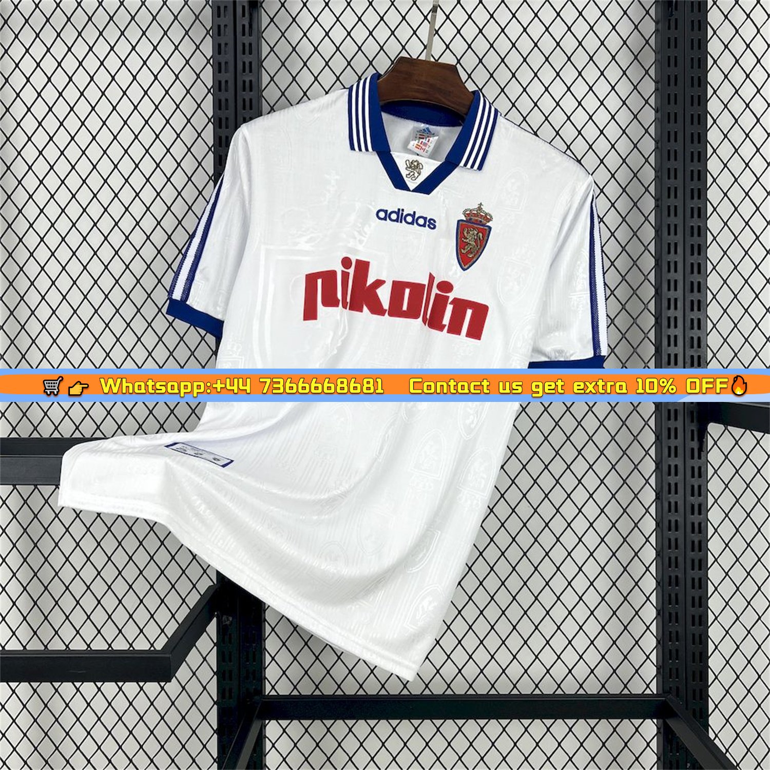 Retro Real Zaragoza 1997- 98 Home Jersey