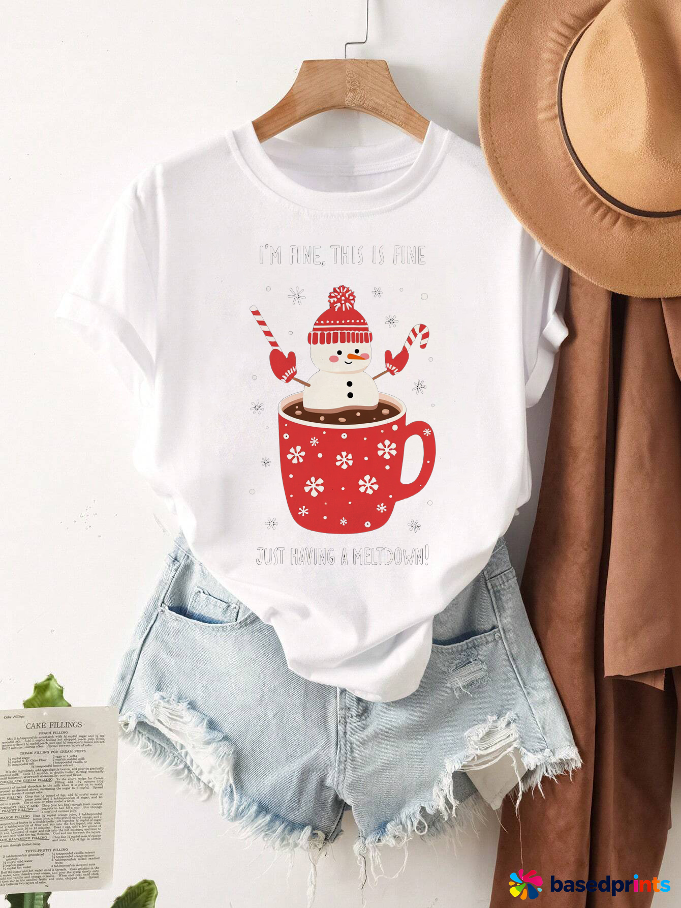 Winter Snowman Hot Cocoa Mug Shirt