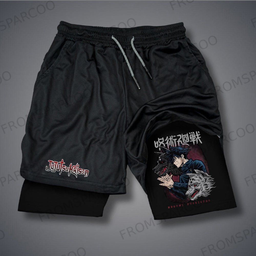 Casual Anime Printed Sports Shorts