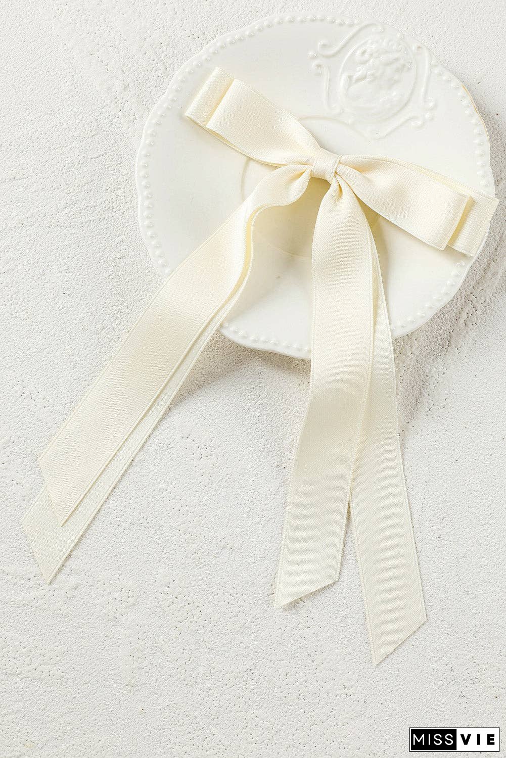 Black Elegant Terylene Double Bow Hair Clip