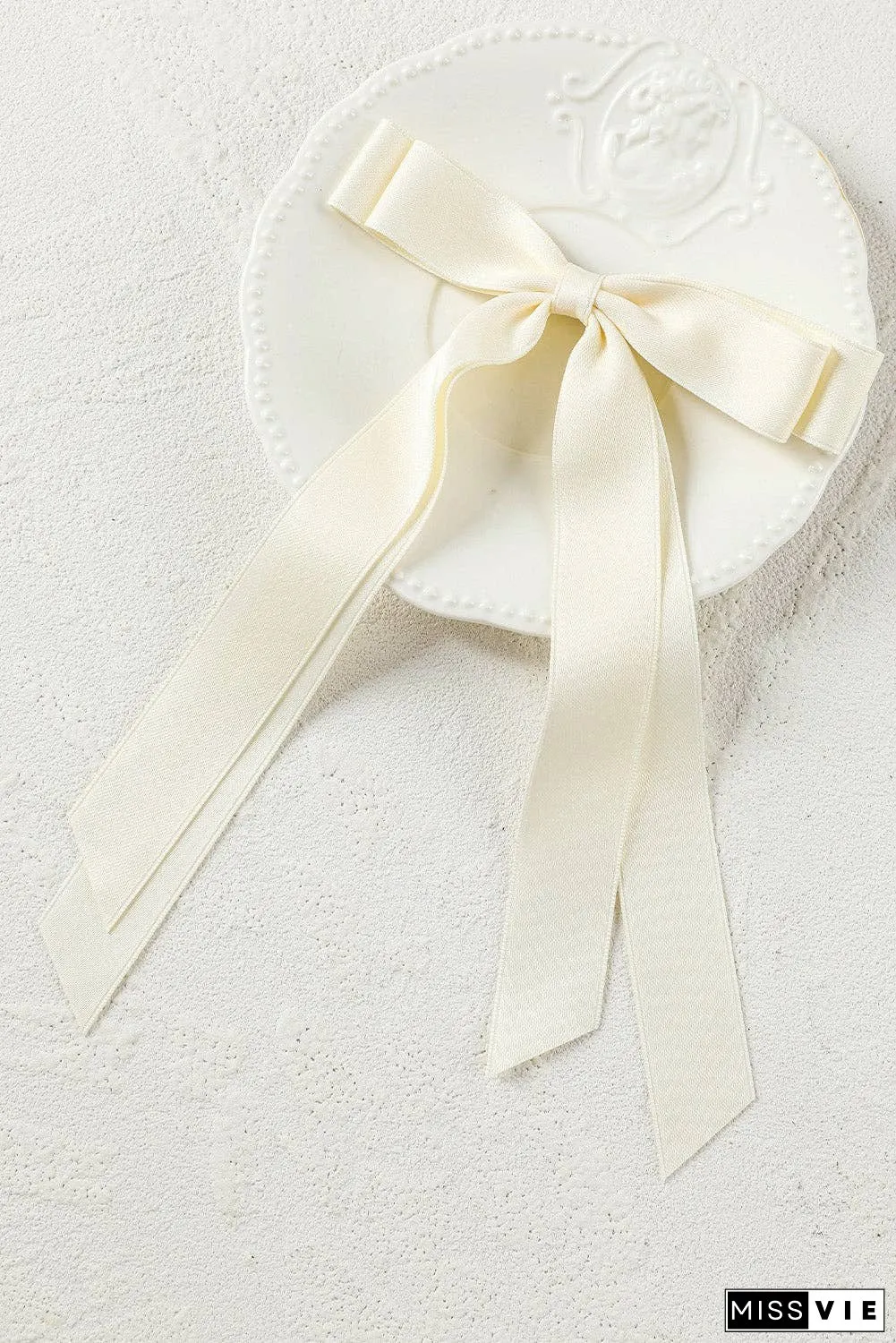 Black Elegant Terylene Double Bow Hair Clip