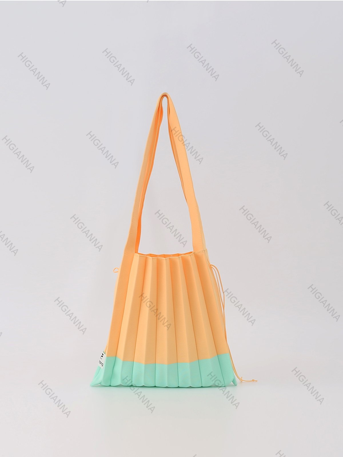 Pleats Knit Bag Yellow Aquamarine - HIGIANNA&reg;