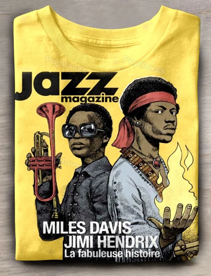 Pupiloves Pupiloves Jimi Hendrix Band Jazz T-shirt
