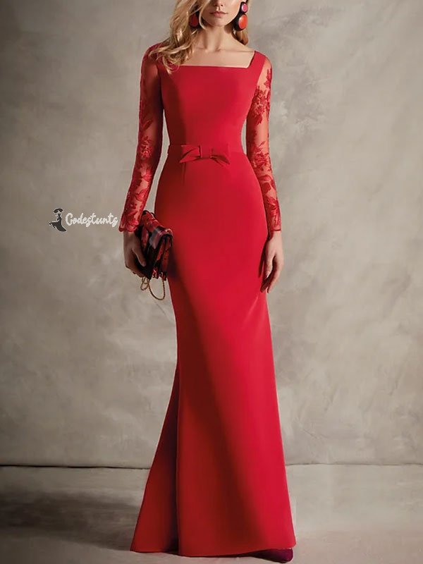 Chiffon Flowing Simple Shawl Women's Evening Dress