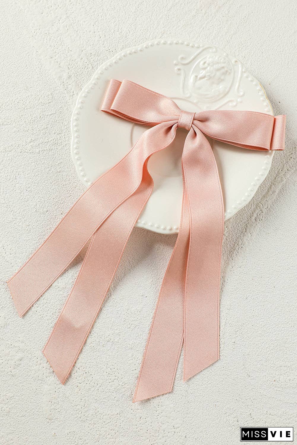 Black Elegant Terylene Double Bow Hair Clip