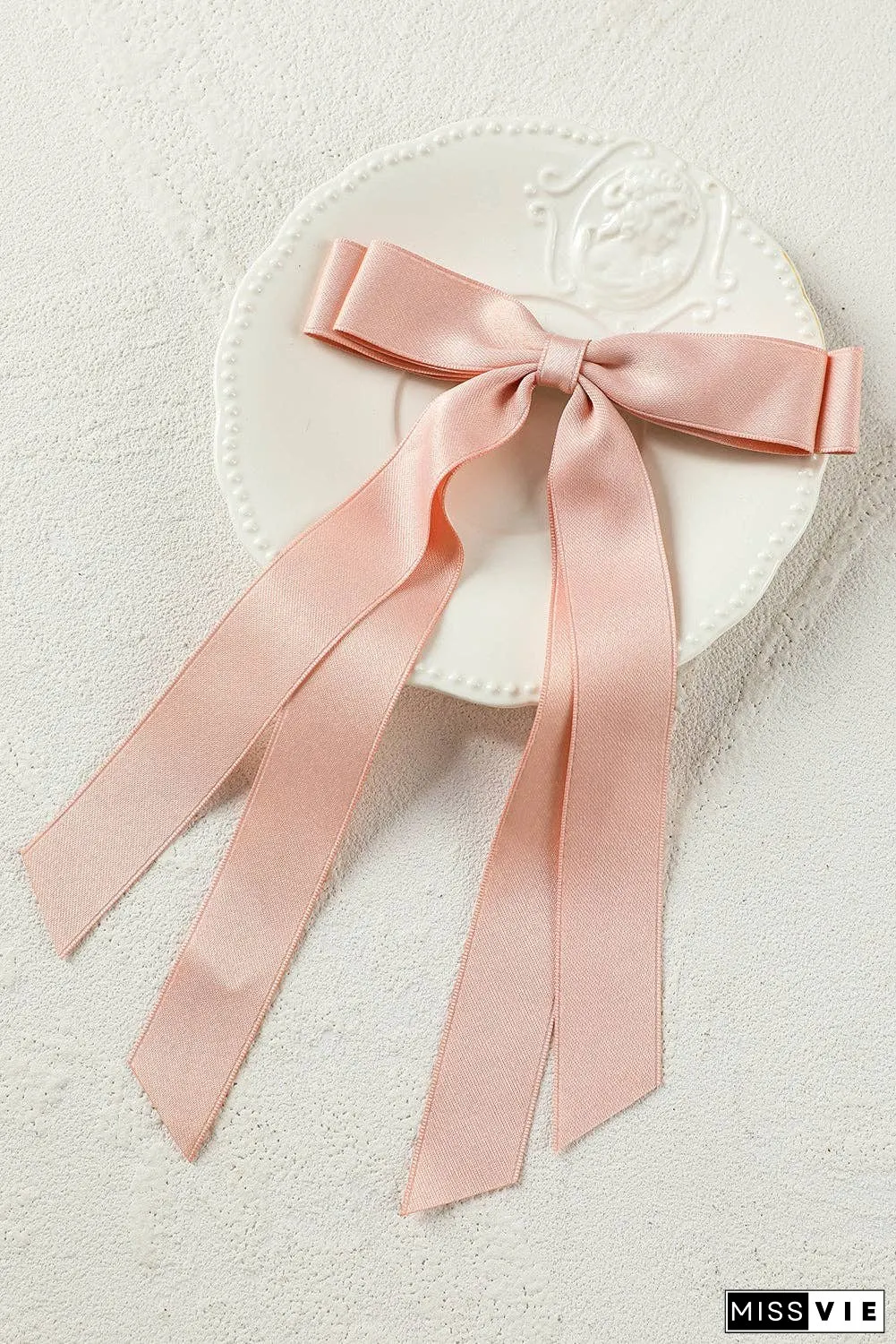 Black Elegant Terylene Double Bow Hair Clip