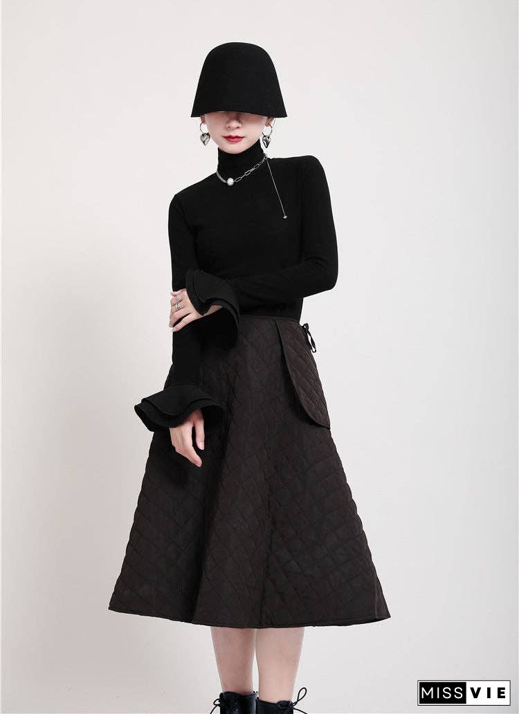 Special Solid Color Stretch Turtleneck Cotton T-Shirt