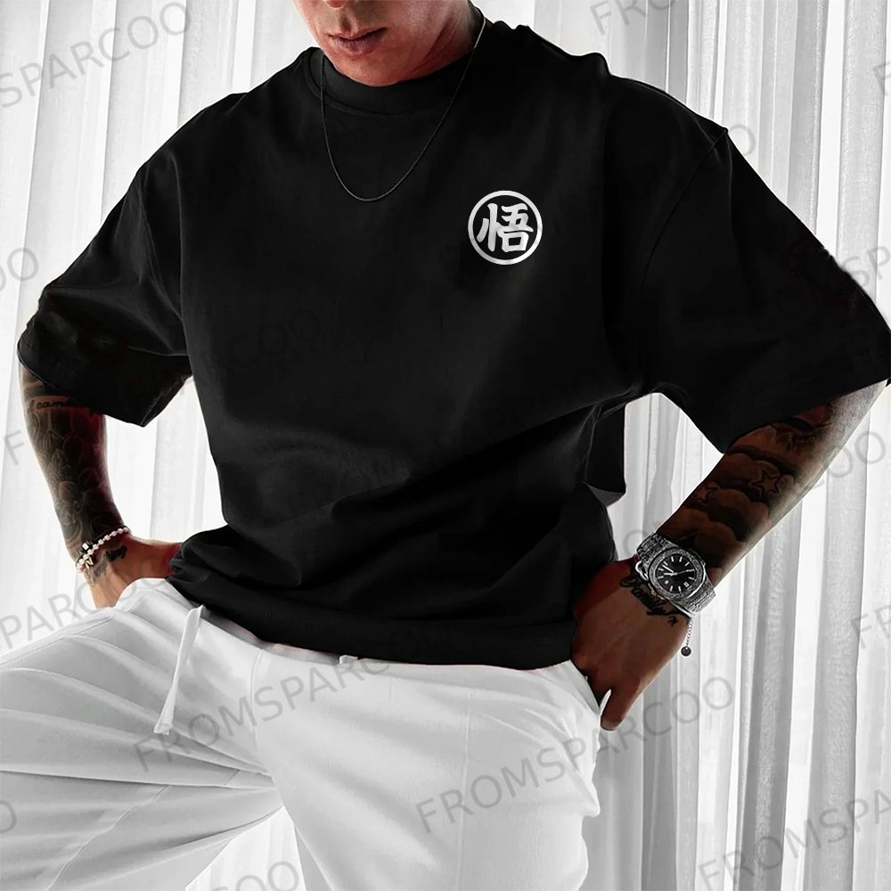 Oversized Dragon Ball Print T-shirt