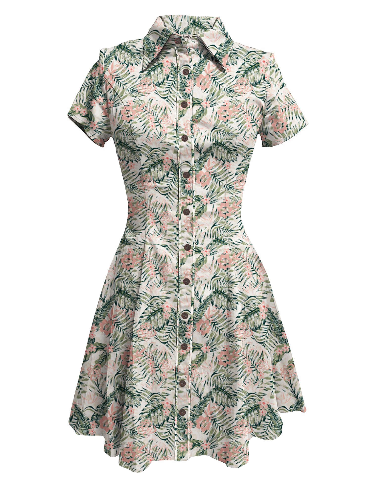 【Brooklyn Bees Design Studio X Boozelele】Easter Blossoms Floral Foliage Fusion  - 100% Cotton Dress