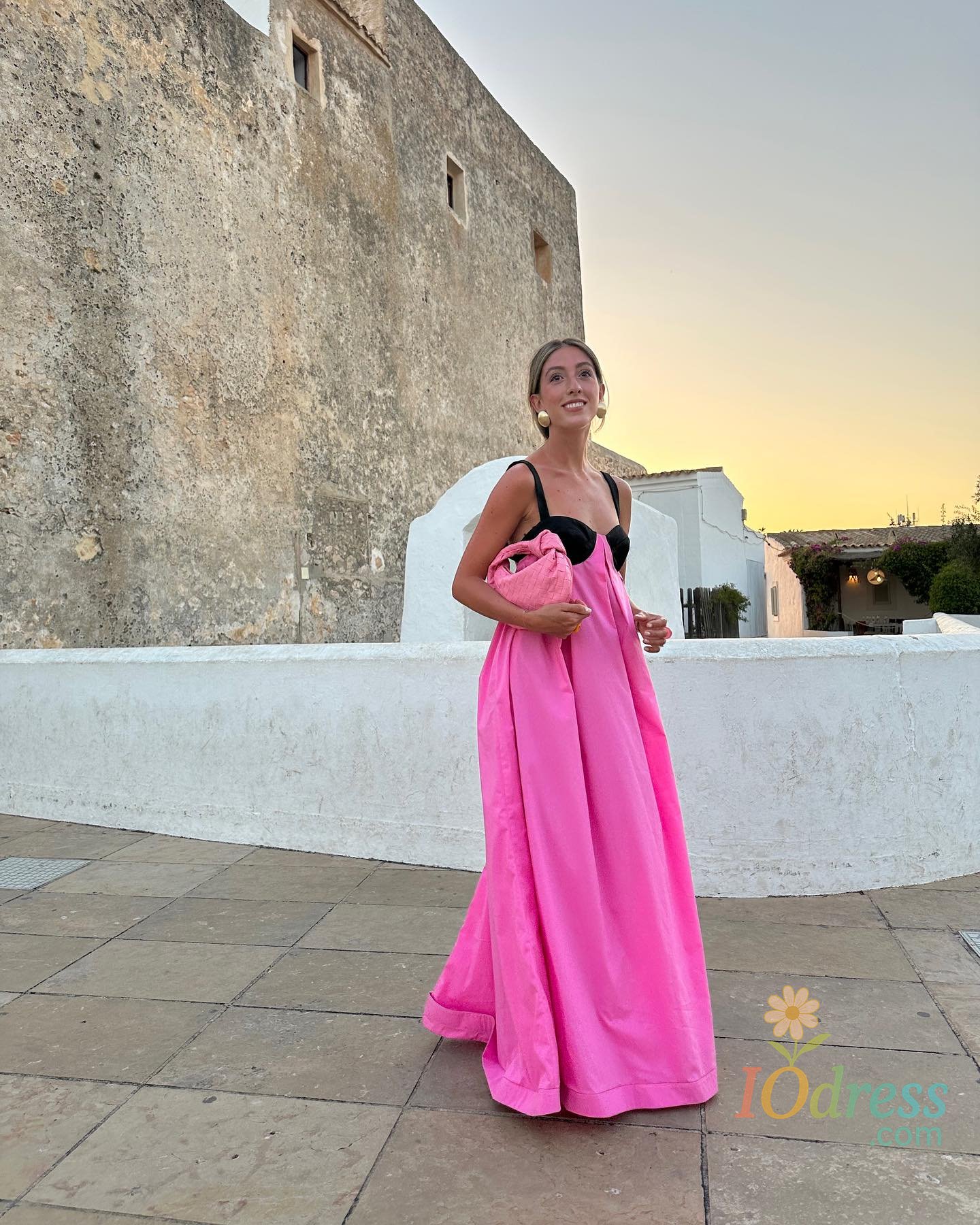 IO Dress 2024 Summer Fashion Women Backless Lace Up Spaghetti Strap Maxi Dress Elegant Off Shoulder Loose Female Holiday Beach Vestidos IO Dress
