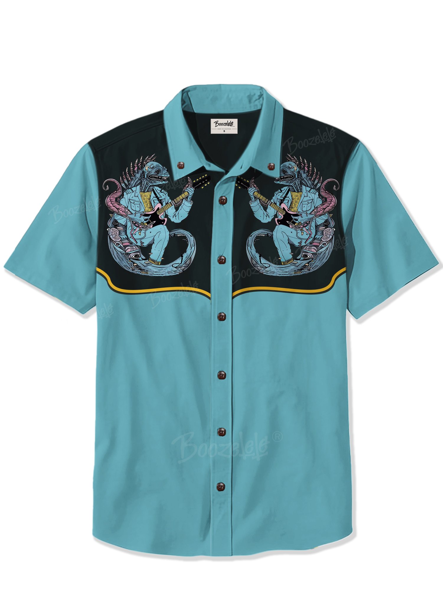 Monster Fish Playing Guitar - 100% Cotton Shirt