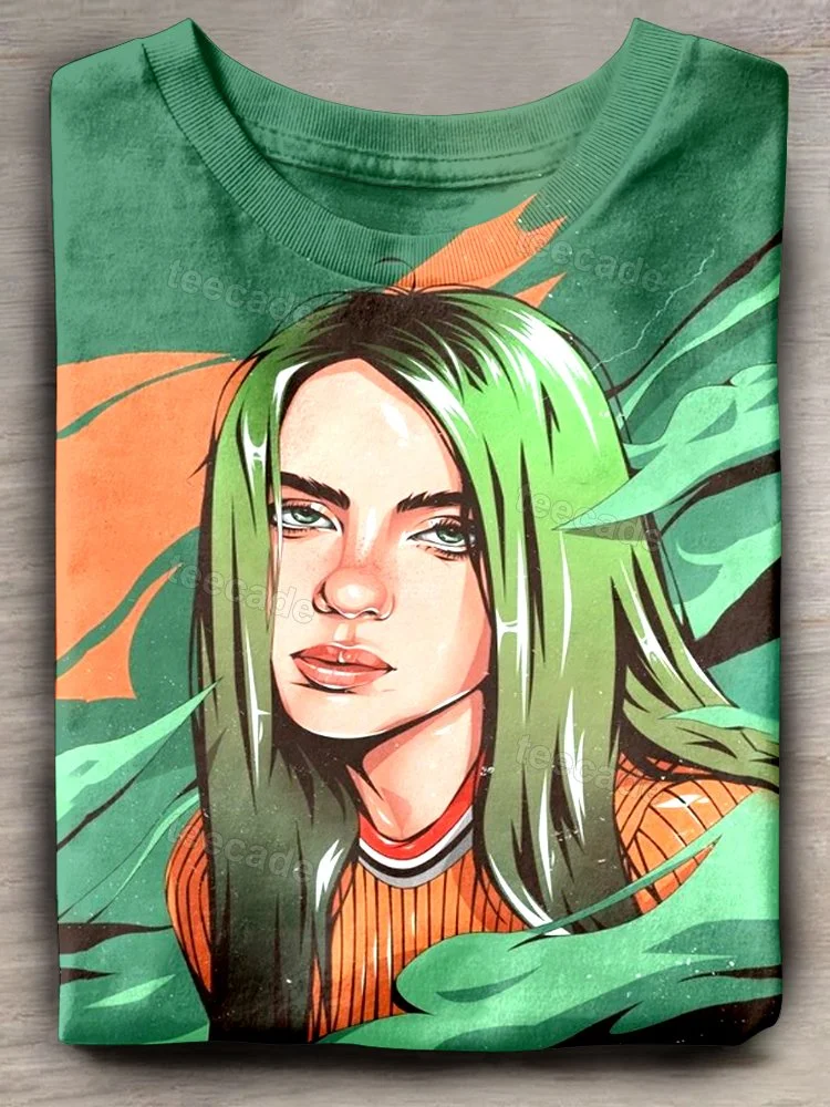 Teecade Billie Eilish Art Print T-shirt