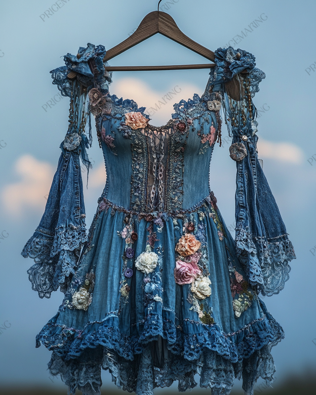 Summer colorful vacation patchwork contrast dress b4bc