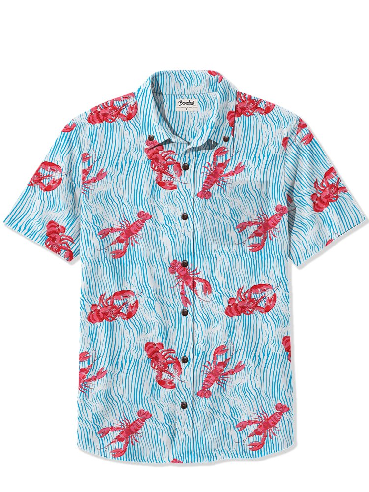 Water Ripple Lobster - 100% Cotton Shirt