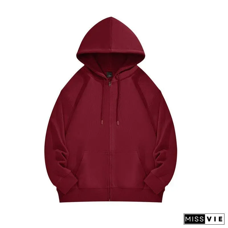 Ladies Zip Open Hoodie Long Sleeves Sweatshirt J400K