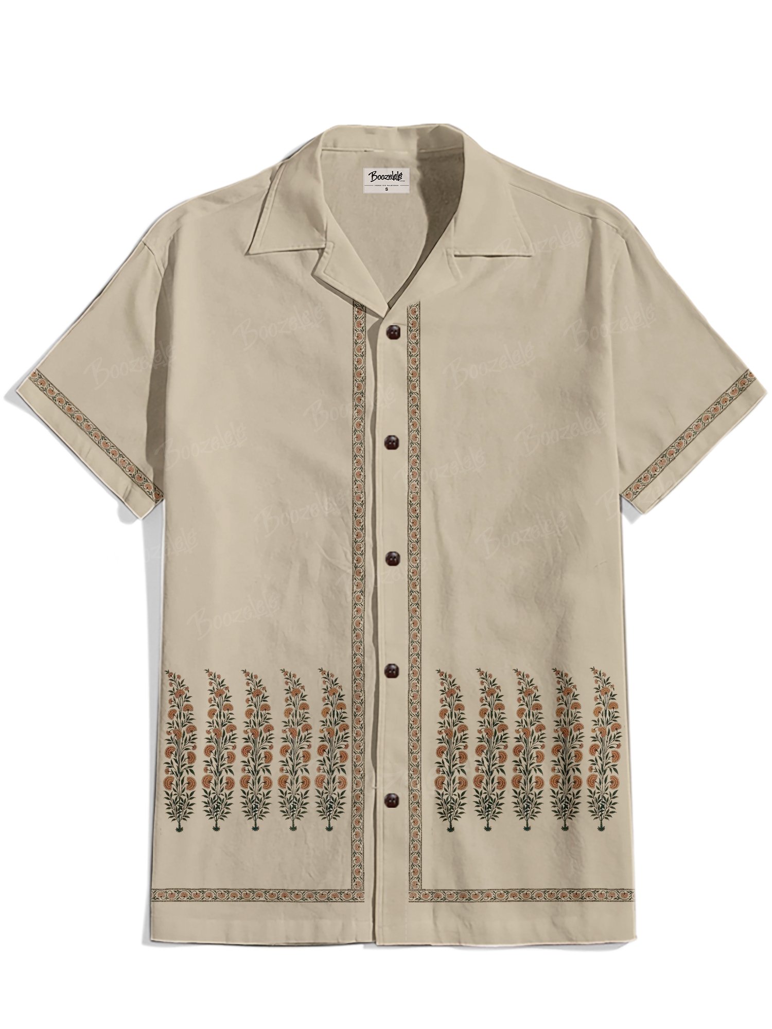 Elegant Yellow Flower Plants- 100% Cotton Shirt
