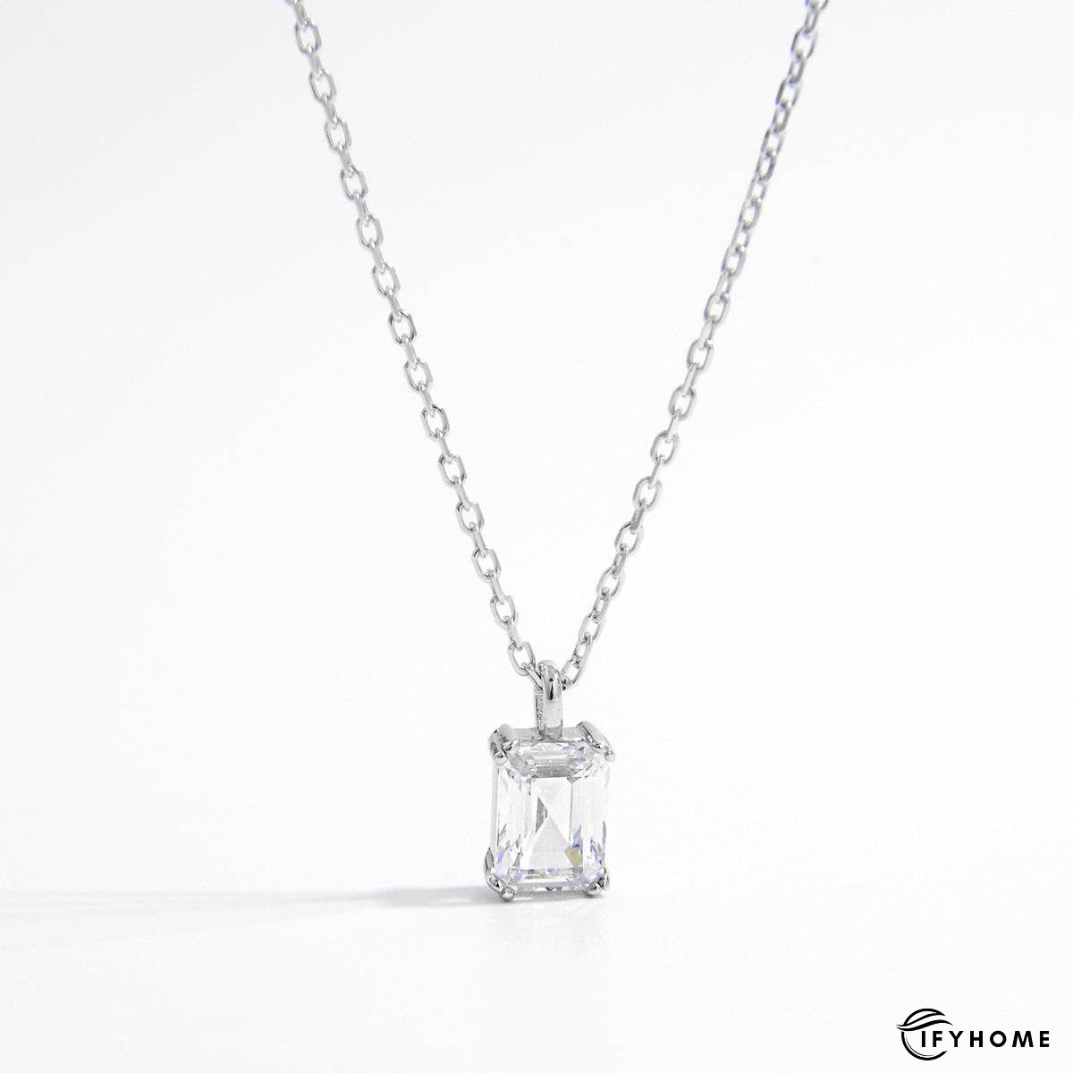 925 Sterling Silver Zircon Pendant Necklace | IFYHOME