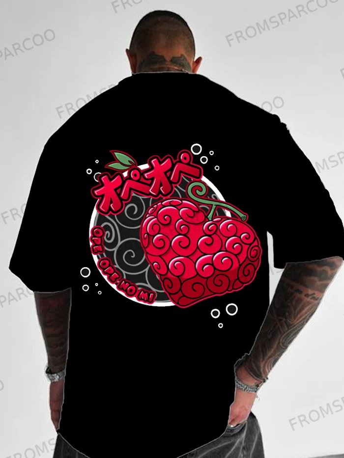 Oversized Unisex Anime Back Large Print T-Shirt
