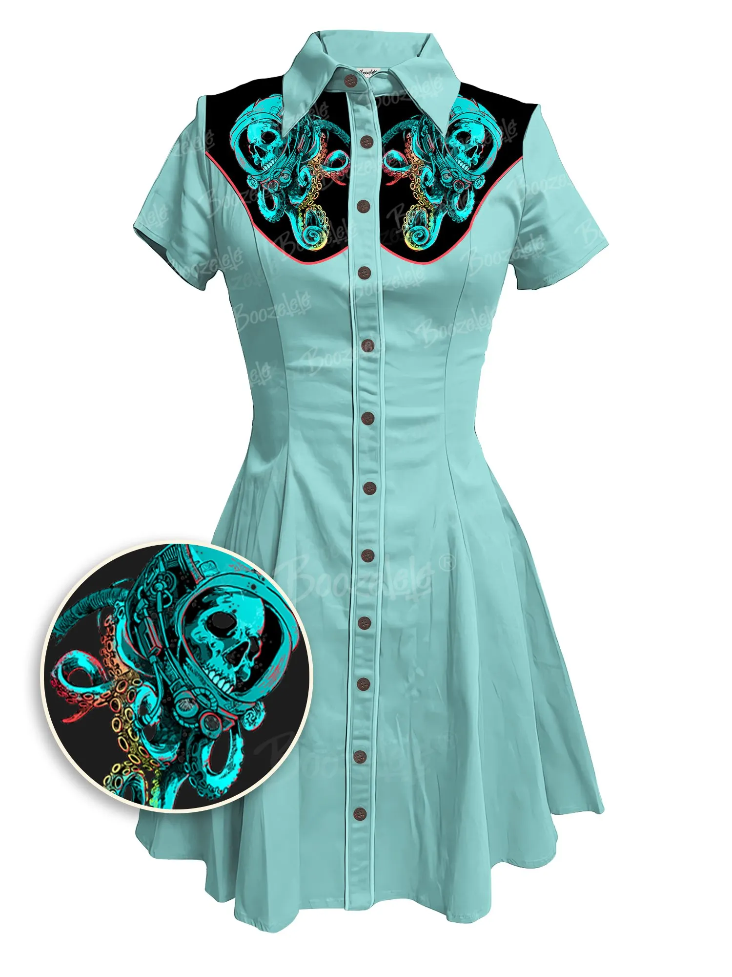 【Bestee Fakin Houwer X Boozelele】 Deep Diver - 100% Cotton Dress