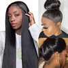 New Glueless Brazilian Black Straight Hair Long Natural Wig