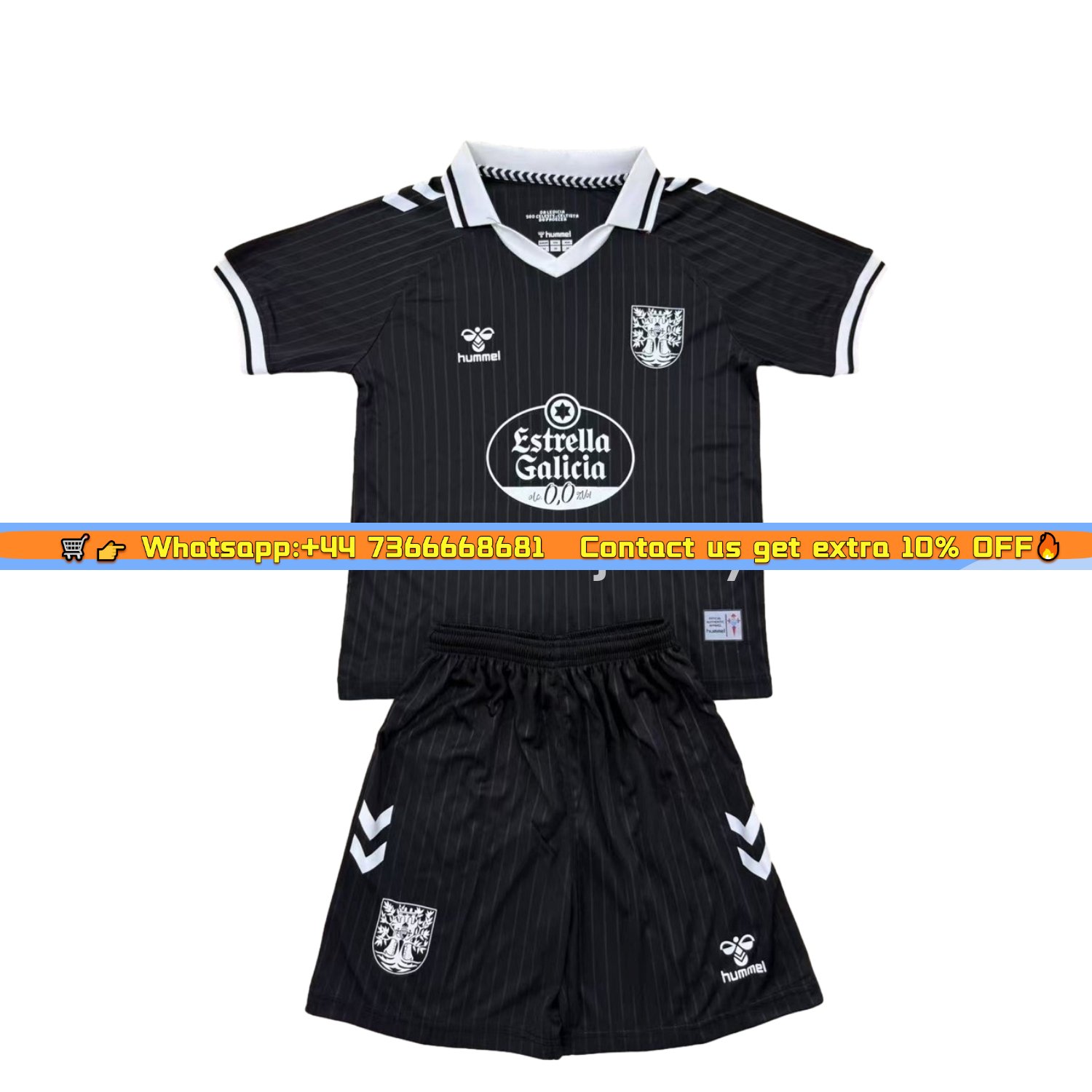 Celta Vigo 24-25 Oliveira Dos Cen Anos Black Kids Kit