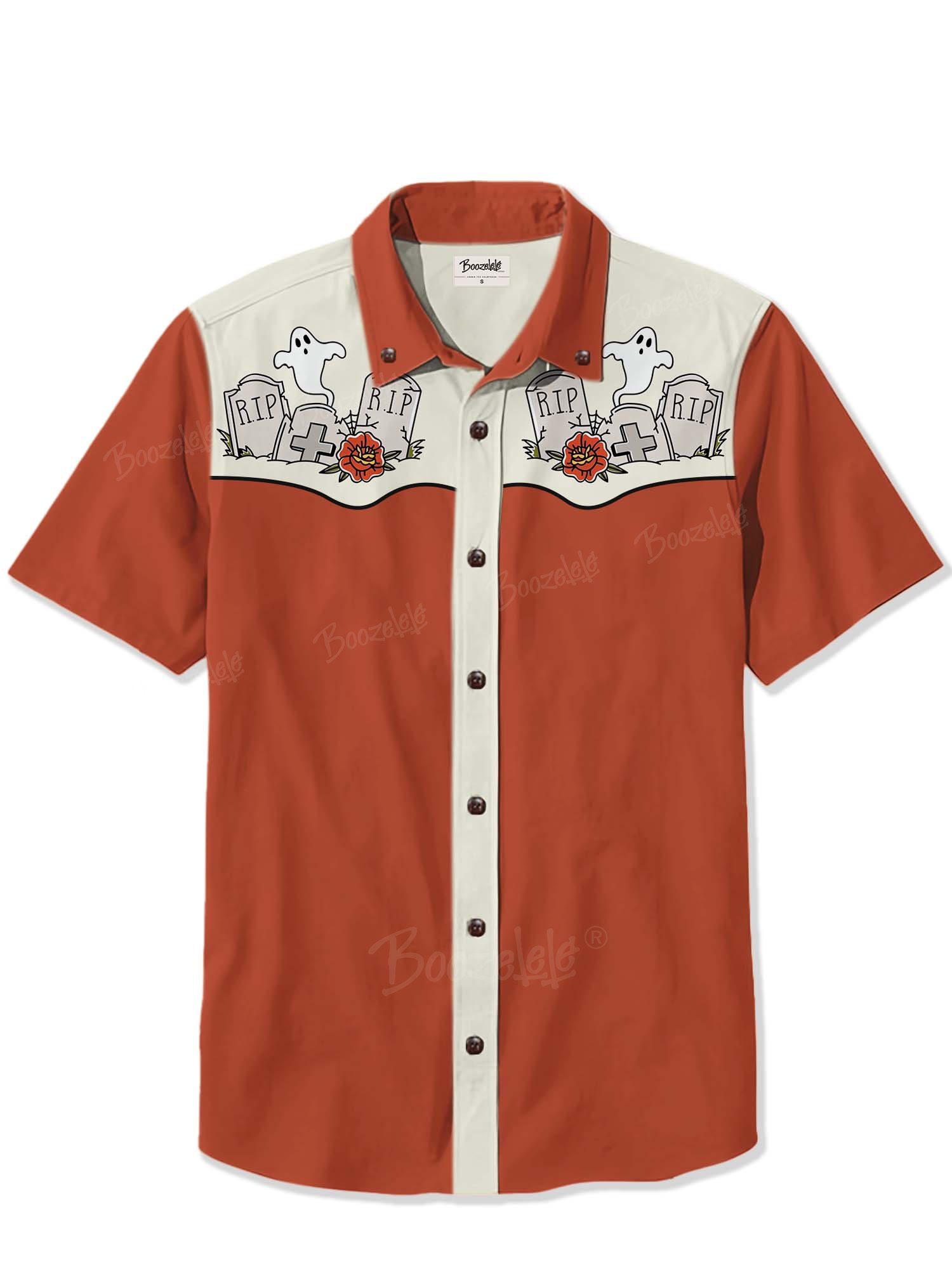 Halloween Ghost Tombstone - 100% Cotton Shirt