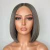 Salt and Pepper Highlight Wig Straight Bob Wig