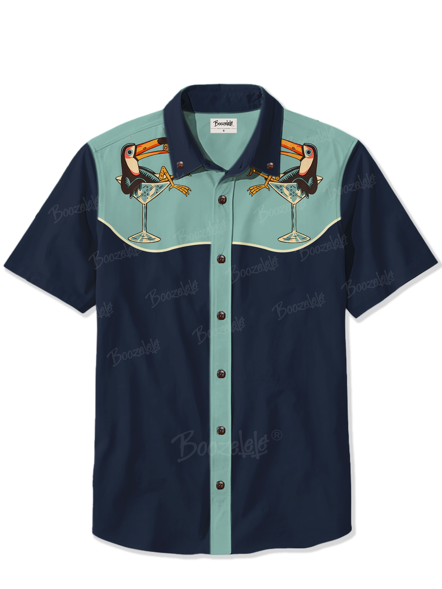 Olive Cocktail Toucan- 100% Cotton Shirt