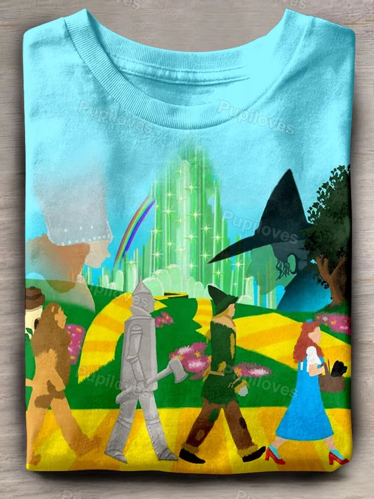 Pupiloves Pupiloves The Wizard on The Road Art Print T-shirt