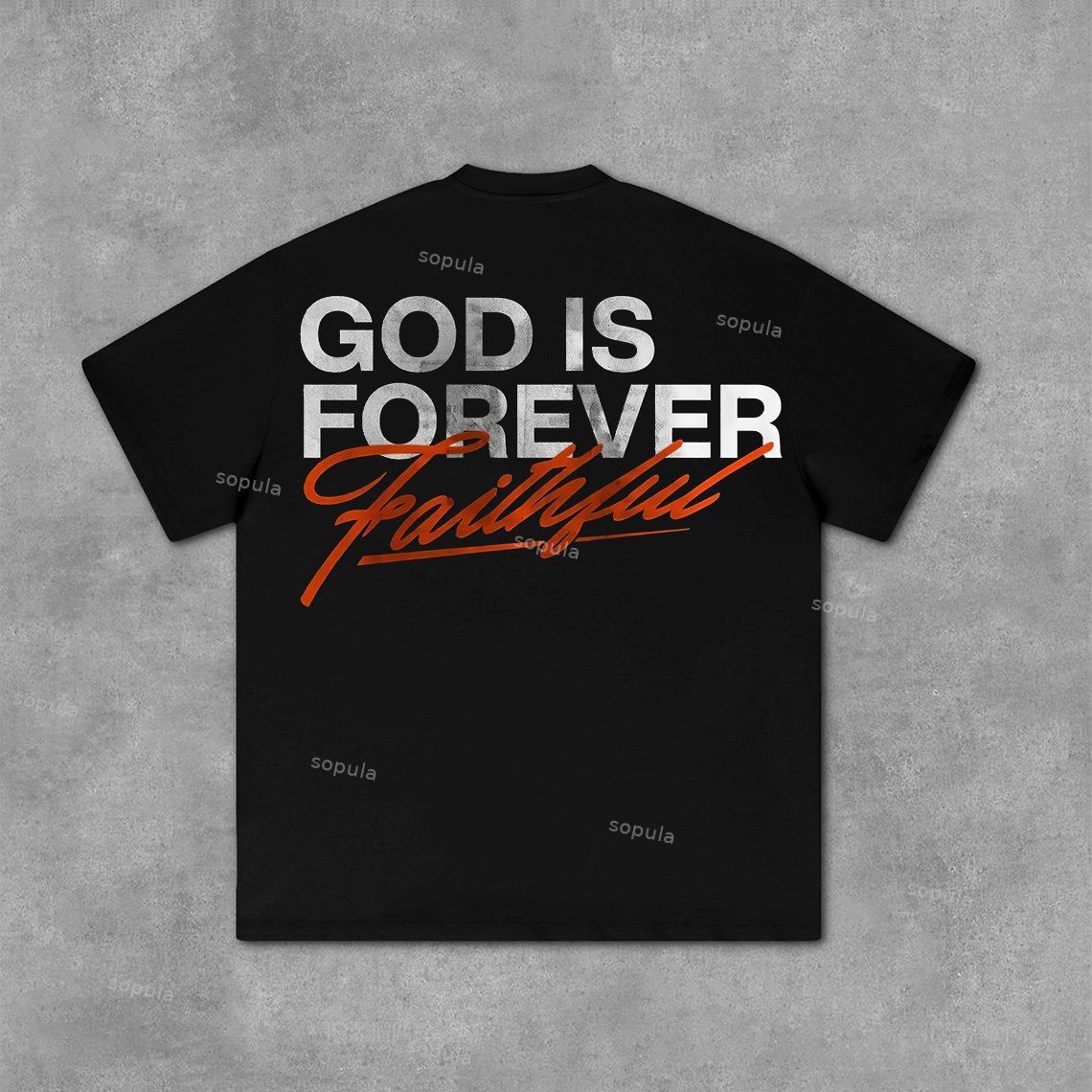 God Is Forever Graphic 100% Cotton Short Sleeve T-shirt