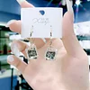 La la la Square Crystal Circle Earrings 我是供应商 James Yang